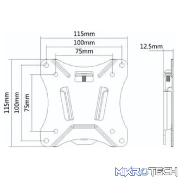 Cattex Bracket 13" -  27" Wall Mount Fixed, 25Kg - Components - Image 3