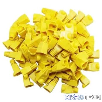 Cattex CAT5 RJ45 Yellow Boot Sleeves 50 Packet - Networking