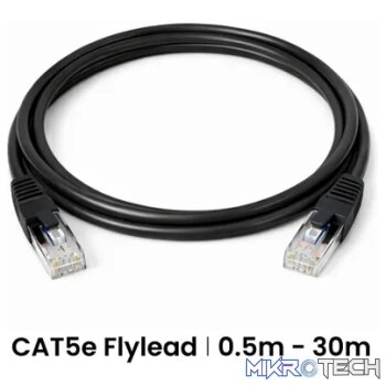 Cattex CAT5e Black Leads 1m - Networking