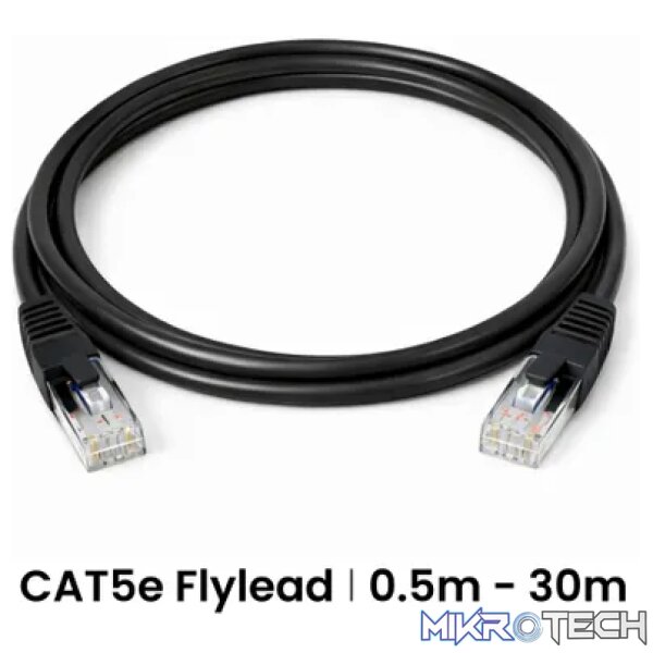 Cattex CAT5e Black Leads 3m - Networking Cattex CAT5e Black Leads 3m - Networking