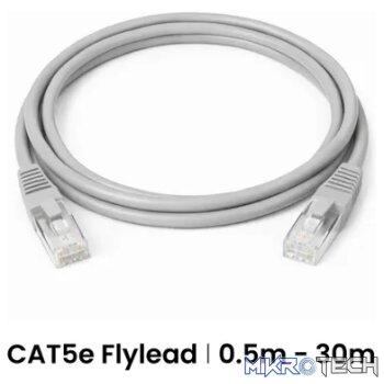 Cattex CAT5e Grey Leads 0.5m - Networking