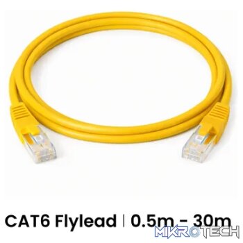 Cattex CAT6 Leads Yellow 1m - Networking