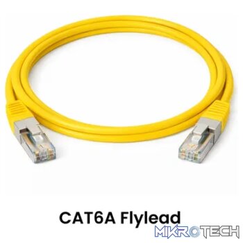 Cattex CAT6A Leads Yellow 1m - Networking