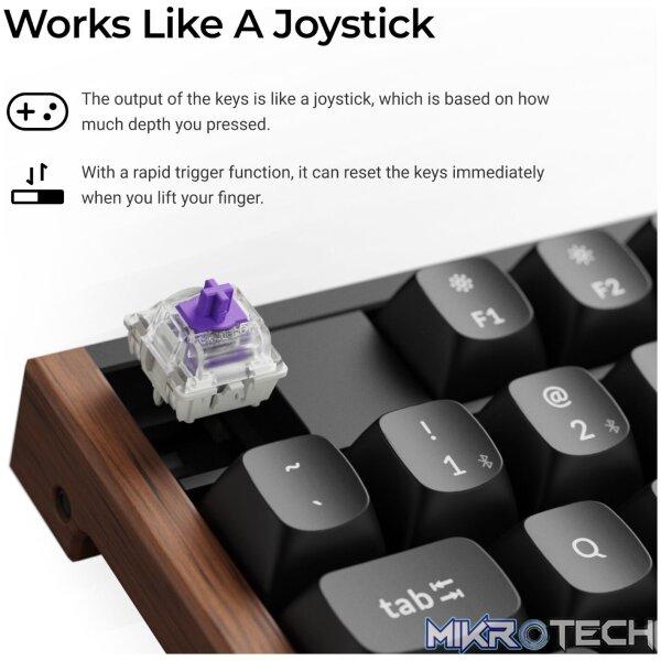 Keychron K10 HE 100% Wireless Magnetic Gaming Keyboard Nebula Switches – Black - Image 4