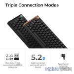 Keychron K10 HE 100% Wireless Magnetic Gaming Keyboard Nebula Switches – Black - Image 5