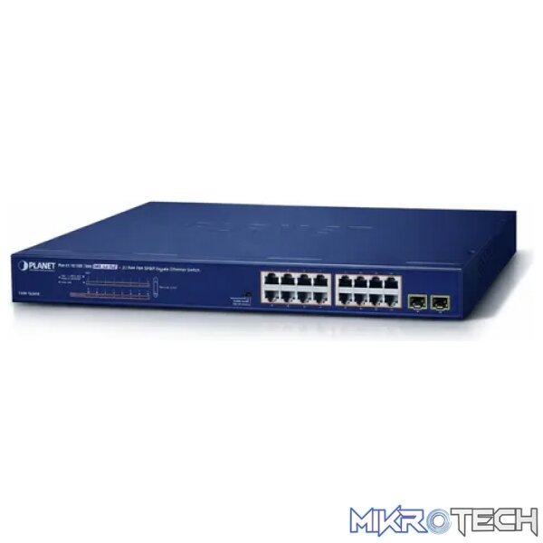 Planet 16-Port 10/100/1000T 802.3at PoE + 2-Port 1000X SFP Gigabit Ethernet Switch - Networking - Image 3