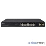 Planet 16-Port Layer 2 Managed Gigabit Ethernet Switch W/2 SFP Interfaces - Networking