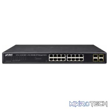 Planet 16-Port Layer 2 Managed Gigabit Ethernet Switch W/2 SFP Interfaces - Networking