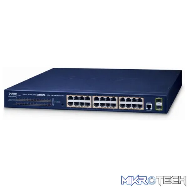 Planet 24-Port 10/100/1000Base-T + 2-Port 100/1000MBPS SFP L2/L4 SNMP Manageable Gigabit Ethernet Switch - Networking - Image 3