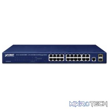 Planet 24-Port 10/100/1000Base-T + 2-Port 100/1000MBPS SFP L2/L4 SNMP Manageable Gigabit Ethernet Switch - Networking
