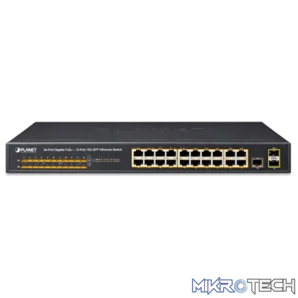 Planet 24-Port 10/100/1000T 802.3at PoE & 2-Port 1000 Gigabit - Networking Planet 24-Port 10/100/1000T 802.3at PoE & 2-Port 1000 Gigabit - Networking
