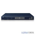 Planet  24-Port 10/100/1000T 802.3at PoE + 2-Port 100/1000X SFP Managed Switch - Networking