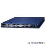 Planet 48-Port 10/100/1000T 802.3at PoE + 4-Port 100/1000BASE-X SFP Managed Switch - Networking
