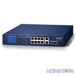 Planet 8-Port 10/100/1000T 802.3at PoE + 2-Port 10/100/1000T + 2-Port 1000X SFP Ethernet Switch with PoE LCD Monitor  - Networking