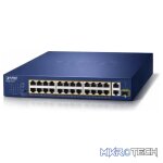 Planet - FGSD-2621P - 24-Port 10/100TX 802.3at PoE + 2-Port 10/100/1000T + 1-Port shared 1000X SFP Unmanaged Gigabit Ethernet Switch- Networking - Image 3