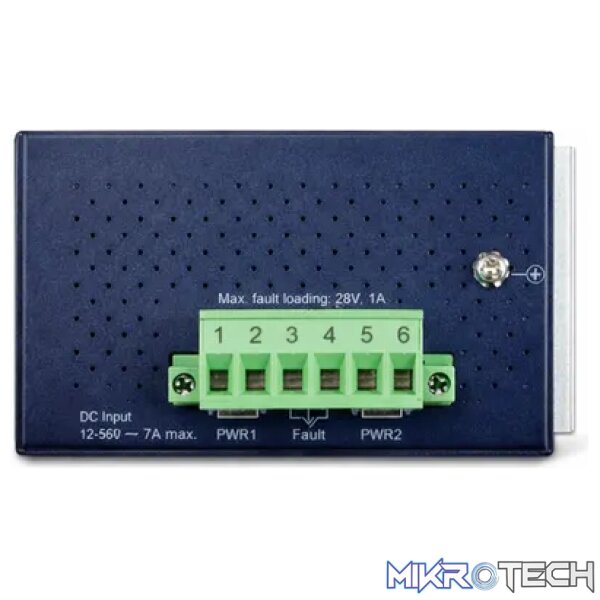 Planet IP30 Industrial 4-Port 10/100/1000T 802.3at PoE+ w/ 2-Port 100/1000X SFP (-40 to 75 Degree C) - Image 3