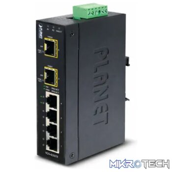 Planet IP30 Slim Type 5-Port Industrial Fast Ethernet Switch (-40 to 75 Degree C) - Networking