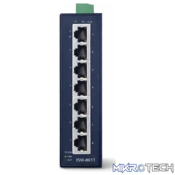 Planet IP30 Slim Type 8-Port Industrial Fast Ethernet Switch (-40 to 75 Degree C) - Networking - Image 3