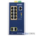 Planet Industrial 8-port 10/100/1000T 802.3at PoE + 2-port 1G/2.5G SFP Managed Switch - Image 4