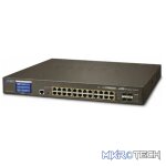 Planet L2+ 24-Port 10/100/1000T 802.3at PoE + 4-Port 10G SFP+ Managed Switch with LCD Touch Screen (400W) - Networking XV - Image 2