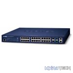 Planet L2+ 24-Port 10/100/1000T 802.3at PoE + 4-Port 10G SFP+ Stackable Managed Switch - Networking - Image 2