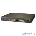 Planet L2+ 24-Port 10/100/1000T Ultra PoE + 4-Port 10G SFP+ Managed Switch with LCD touch screen - Networking XVR - Image 2