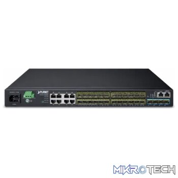 Planet Layer 3 24-Port 100/1000X SFP + 16-Port shared TP + 4-Port 10G SFP+ Stackable Managed Switch - Networking