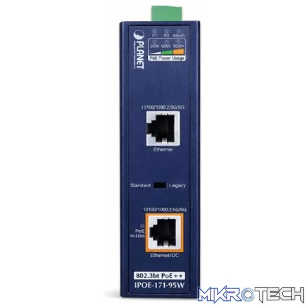 Planet Single-Port Multi-Gigabit 802.3bt PoE++ Injector (95 Watts) - Networking - Image 3