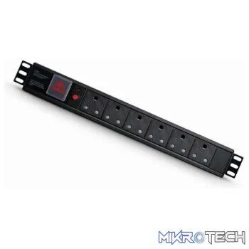 Power Rail 6way with 3 Pin SA Plug - Networking