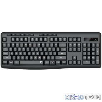 Redragon BK-7367 Full-size Ergonomic Wireless Membrane Office Keyboard - Black