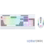 Redragon S151 Wired RGB Gaming Keyboard and Mouse Combo - White and Grey - Image 2