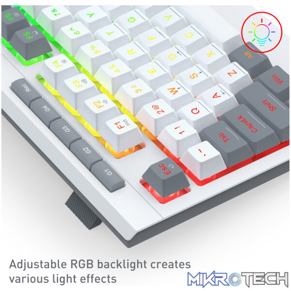 Redragon S151 Wired RGB Gaming Keyboard and Mouse Combo - White and Grey - Image 6