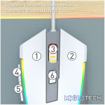 Redragon S151 Wired RGB Gaming Keyboard and Mouse Combo - White and Grey - Image 8