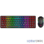 Redragon S162 RGB 3-Mode Wireless Mechanical Gaming Keyboard and Mouse Combo - Black