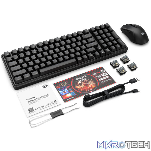 Redragon S162 RGB 3-Mode Wireless Mechanical Gaming Keyboard and Mouse Combo - Black - Image 7