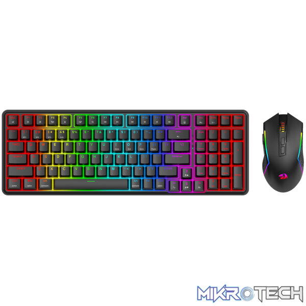 Redragon S162 RGB 3-Mode Wireless Mechanical Gaming Keyboard and Mouse Combo - Black Redragon S162 RGB 3-Mode Wireless Mechanical Gaming Keyboard and Mouse Combo - Black