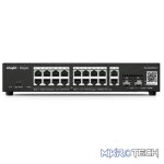 Reyee 16 Port 1GE PoE Switch with 2 x RJ45 1GE Uplinks and 2 x SFP 1GE Uplinks