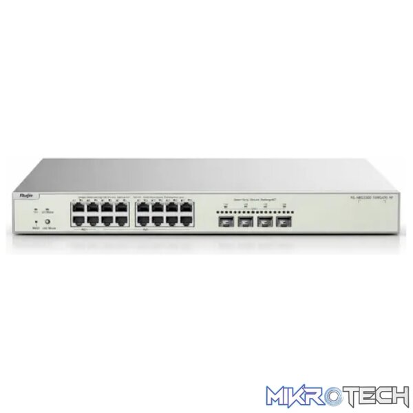 Reyee 16 Port 2.5Gbps PoE Cloud Managed Switch with 4 SFP+ 10GE Uplinks Reyee 16 Port 2.5Gbps PoE Cloud Managed Switch with 4 SFP+ 10GE Uplinks