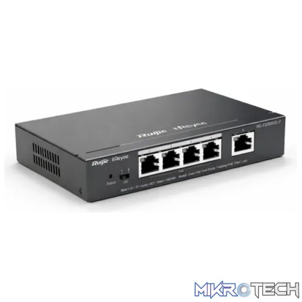 Reyee 4 Port 1GE PoE Cloud Managed Switch with 1 x RJ45 1GE Uplinks - Image 3