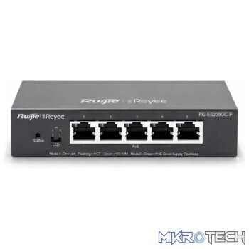 Reyee 4 Port 1GE PoE Cloud Managed Switch with 1 x RJ45 1GE Uplinks