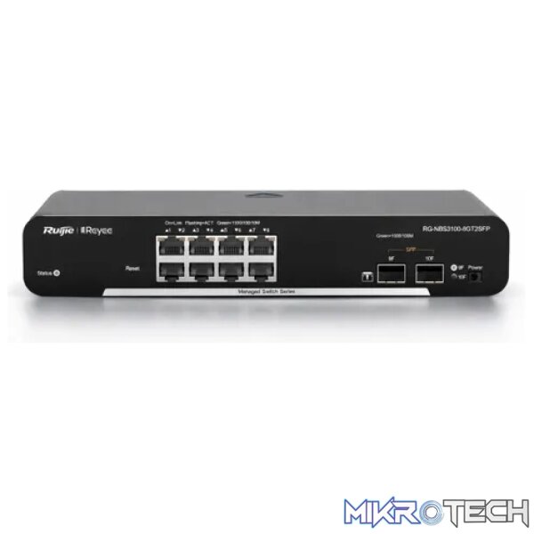 Reyee 8 Port 1GE Cloud Managed Switch with 2 SFP 1GE Uplinks - Image 2