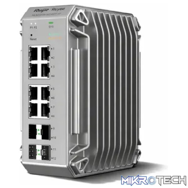 Reyee 8 Port 1GE PoE Cloud Managed Industrial Switch with 4 SFP 1GE Uplinks - Image 3
