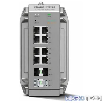 Reyee 8 Port 1GE PoE Cloud Managed Industrial Switch with 4 SFP 1GE Uplinks