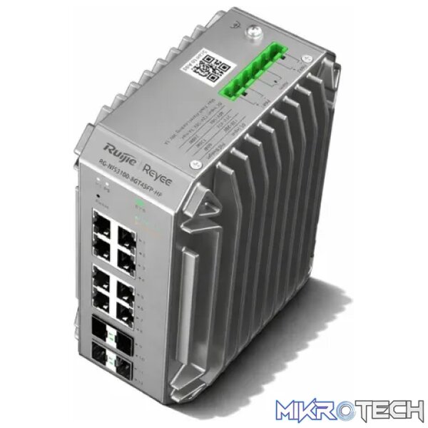 Reyee 8 Port 1GE PoE Cloud Managed Industrial Switch with 4 SFP 1GE Uplinks - Image 5