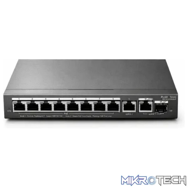 Reyee 8 Port 1GE PoE Cloud Managed Switch with 1 x RJ45 1GE Uplinks - Image 3