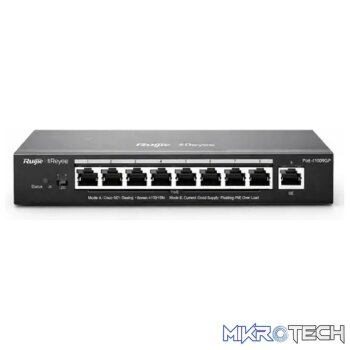 Reyee 8 Port 1GE PoE Cloud Managed Switch with 1 x RJ45 1GE Uplinks