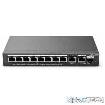Reyee 8 Port 1GE PoE Cloud Managed Switch with 1 x RJ45 1GE Uplinks and 1 x RJ45/SFP 1GE Uplinks