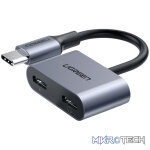 UGREEN USB Type-C Dual Audio and Charging Adapter (15W PD
