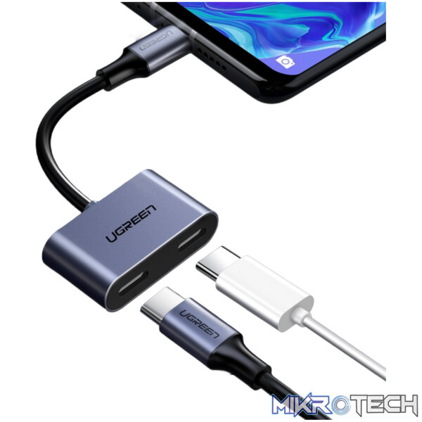 UGREEN USB Type-C Dual Audio and Charging Adapter (15W PD, 2-in-1 Splitter) - Image 3