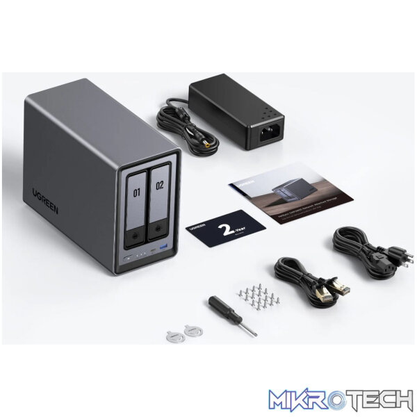 UGreen NASync DXP2800 2 Bay NAS with Seagate Ironwolf NAS 8TB SATA Hard Drive Bundle (2x 4TB) - Image 5